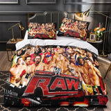 Laden Sie das Bild in den Galerie-Viewer, WWE Pattern Bedding Set Quilt Duvet Cover Without Filler