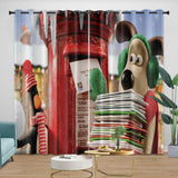 Laden Sie das Bild in den Galerie-Viewer, Wallace Gromit Curtains Blackout Window Drapes Room Decoration