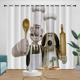 Laden Sie das Bild in den Galerie-Viewer, Wallace Gromit Curtains Blackout Window Drapes Room Decoration