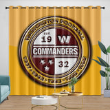 Laden Sie das Bild in den Galerie-Viewer, Washington Commanders Curtains Blackout Window Drapes Room Decoration