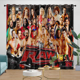 Laden Sie das Bild in den Galerie-Viewer, WWE Pattern Curtains Blackout Window Drapes Kids Room Decoration