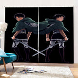 Laden Sie das Bild in den Galerie-Viewer, 2 Panels Attack on Titan Vorhänge Cosplay Verdunkelungsvorhänge