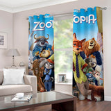Laden Sie das Bild in den Galerie-Viewer, 2 Paneele Zootopia Vorhänge Verdunkelungsvorhänge für die Raumdekoration