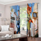 Laden Sie das Bild in den Galerie-Viewer, 2 Paneele Zootopia Vorhänge Verdunkelungsvorhänge für die Raumdekoration
