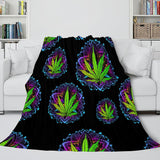 Laden Sie das Bild in den Galerie-Viewer, 420 Weed Plant Flanell-Fleecedecke