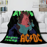 Laden Sie das Bild in den Galerie-Viewer, ACDC Orchestra weiche Flanell-Fleece-Decke, Überwurf, Nickerchen, Steppdecke