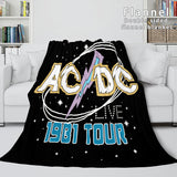 Laden Sie das Bild in den Galerie-Viewer, ACDC Orchestra weiche Flanell-Fleece-Decke, Überwurf, Nickerchen, Steppdecke