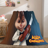 Laden Sie das Bild in den Galerie-Viewer, Alvin und die Chipmunks Flanell-Fleece-Decke, weiche Überwurf-Steppdecke