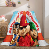 Laden Sie das Bild in den Galerie-Viewer, Alvin und die Chipmunks Flanell-Fleece-Decke, weiche Überwurf-Steppdecke