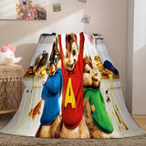 Laden Sie das Bild in den Galerie-Viewer, Alvin und die Chipmunks Flanell-Fleece-Decke, weiche Überwurf-Steppdecke