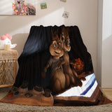 Laden Sie das Bild in den Galerie-Viewer, Alvin und die Chipmunks Flanell-Fleece-Decke, weiche Überwurf-Steppdecke