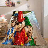 Laden Sie das Bild in den Galerie-Viewer, Alvin und die Chipmunks Flanell-Fleece-Decke Überwurf-Quilt-Decken