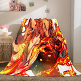 Laden Sie das Bild in den Galerie-Viewer, Anime Demon Slayer Flanell-Fleece-Decke Cosplay Wrap Nickerchen Quilt Decke