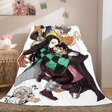 Laden Sie das Bild in den Galerie-Viewer, Anime Demon Slayer Flanell-Fleece-Decke Cosplay Wrap Nickerchen Quilt Decke