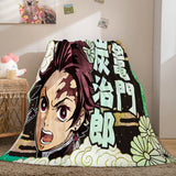 Laden Sie das Bild in den Galerie-Viewer, Anime Demon Slayer Flanell-Fleece-Decke Cosplay Wrap Nickerchen Quilt Decke