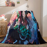 Laden Sie das Bild in den Galerie-Viewer, Anime Demon Slayer Flanell-Fleece-Decke Cosplay Wrap Nickerchen Quilt Decke