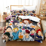 Laden Sie das Bild in den Galerie-Viewer, Anime My Hero Academia Cosplay Bettwäsche-Set Quilt Bettbezug Bett-Sets