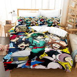 Laden Sie das Bild in den Galerie-Viewer, Anime My Hero Academia Cosplay Bettwäsche-Set Quilt Bettbezug Bett-Sets