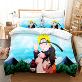 Laden Sie das Bild in den Galerie-Viewer, Anime Naruto Cosplay Bettwäsche-Set Quilt Bettbezüge Weihnachtsbett-Sets