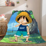 Laden Sie das Bild in den Galerie-Viewer, Anime ONE PIECE Cosplay Flanell-Fleece-Decke Wrap Nickerchen Quilt Decke