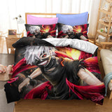 Laden Sie das Bild in den Galerie-Viewer, Anime Tokyo Ghoul Cosplay UK Bettwäsche-Set Quilt Bettbezüge Bett-Sets