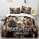 Laden Sie das Bild in den Galerie-Viewer, Attack on Titan Cosplay Bettwäsche-Set Bettbezug Quilt Bettwäsche-Sets