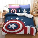 Laden Sie das Bild in den Galerie-Viewer, Avengers Iron Man Captain America Bettwäsche-Set Bettbezug-Bett-Sets