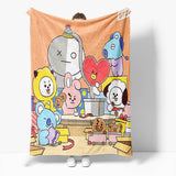 Laden Sie das Bild in den Galerie-Viewer, BT21 Cosplay-Decke, Flanell-Fleece-Überwurf, Steppdecke, Nickerchen-Decke