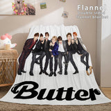 Laden Sie das Bild in den Galerie-Viewer, BTS Butter Bangtan Boys Cosplay Flanell-Fleece-Dunelm-Bettwäsche-Decke