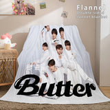 Laden Sie das Bild in den Galerie-Viewer, BTS Butter Bangtan Boys Cosplay Flanell-Fleece-Dunelm-Bettwäsche-Decke