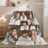 Laden Sie das Bild in den Galerie-Viewer, BTS Butter Bangtan Boys Dunelm Bettwäsche Decke Flanell Fleece Decken