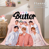 Laden Sie das Bild in den Galerie-Viewer, BTS Butter Bangtan Boys Flanell-Fleece-Decke