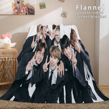 Laden Sie das Bild in den Galerie-Viewer, BTS Butter Bangtan Boys Flanell-Fleece-Decke