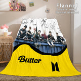 Laden Sie das Bild in den Galerie-Viewer, BTS Butter Bangtan Jungen Flanell-Fleece-Decke Cosplay Dunelm Bettwäsche