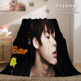 Laden Sie das Bild in den Galerie-Viewer, BTS Butter Bangtan Jungen Flanell-Fleece-Decke Cosplay Dunelm Bettwäsche