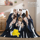 Laden Sie das Bild in den Galerie-Viewer, BTS Butter Bangtan Boys Flanell-Fleece-Decke Dunelm-Bettwäsche-Decke