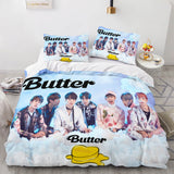 Laden Sie das Bild in den Galerie-Viewer, BTS Butter Cosplay Bettwäsche-Set UK Bettbezüge Quilt Bettwäsche-Sets