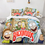 Laden Sie das Bild in den Galerie-Viewer, Backwoods Rick und Morty Cosplay Bettwäsche-Set Bettbezüge Bett-Sets