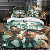 Laden Sie das Bild in den Galerie-Viewer, Batman und Superman Battle of the Super Sons Bettwäsche-Set, Steppdecke