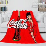 Laden Sie das Bild in den Galerie-Viewer, Betty Boop Flanell-Fleece-Decke