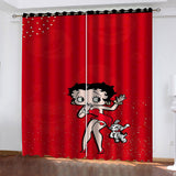 Laden Sie das Bild in den Galerie-Viewer, Betty-Boop-Vorhänge, Verdunkelungsvorhänge, Vorhänge für die Raumdekoration