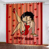 Laden Sie das Bild in den Galerie-Viewer, Betty-Boop-Vorhänge, Verdunkelungsvorhänge, Vorhänge für die Raumdekoration