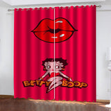 Laden Sie das Bild in den Galerie-Viewer, Betty-Boop-Vorhänge, Verdunkelungsvorhänge, Vorhänge für die Raumdekoration