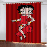 Laden Sie das Bild in den Galerie-Viewer, Betty-Boop-Vorhänge, Verdunkelungsvorhänge, Vorhänge für die Raumdekoration
