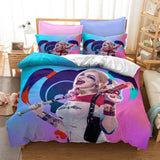 Laden Sie das Bild in den Galerie-Viewer, Birds of Prey Harley Quinn Cosplay Bettwäsche-Set Quilt Bettbezug-Sets