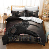 Laden Sie das Bild in den Galerie-Viewer, Black Panther Cosplay Bettwäsche-Set Quilt Bettbezüge Bettwäsche-Sets