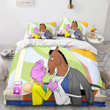 Laden Sie das Bild in den Galerie-Viewer, BoJack Horseman Bettwäsche-Set Quilt Bettbezug Bettwäsche-Sets