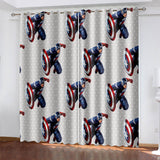 Laden Sie das Bild in den Galerie-Viewer, Captain America Vorhänge Cosplay Blackout Window Treatments Vorhänge