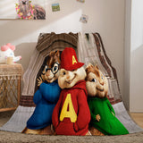 Laden Sie das Bild in den Galerie-Viewer, Cartoon Alvin und die Chipmunks Cosplay Flanell-Fleece-Überwurfdecke