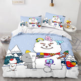 Laden Sie das Bild in den Galerie-Viewer, Cartoon BT21 BTS Butter Bettwäsche-Set Quilt Bettbezug Bettwäsche-Sets